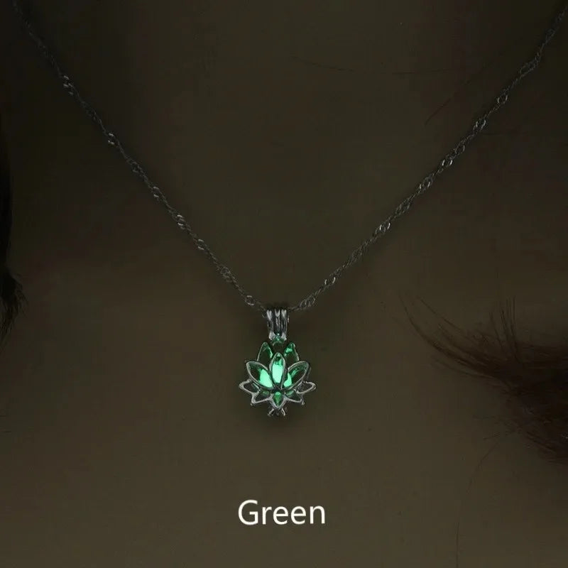 Shining Moonlight Flower Pendant Necklace