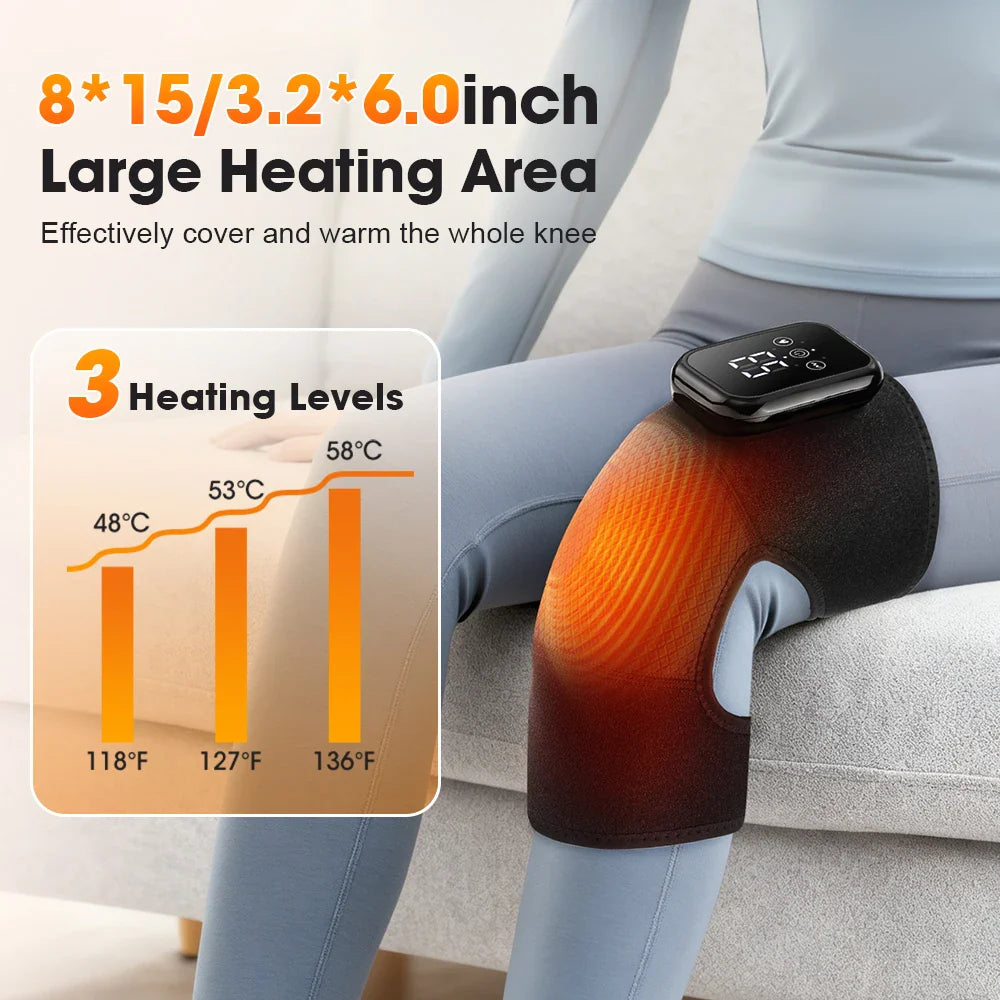 Heated Knee Massager with 3 Speed Settings