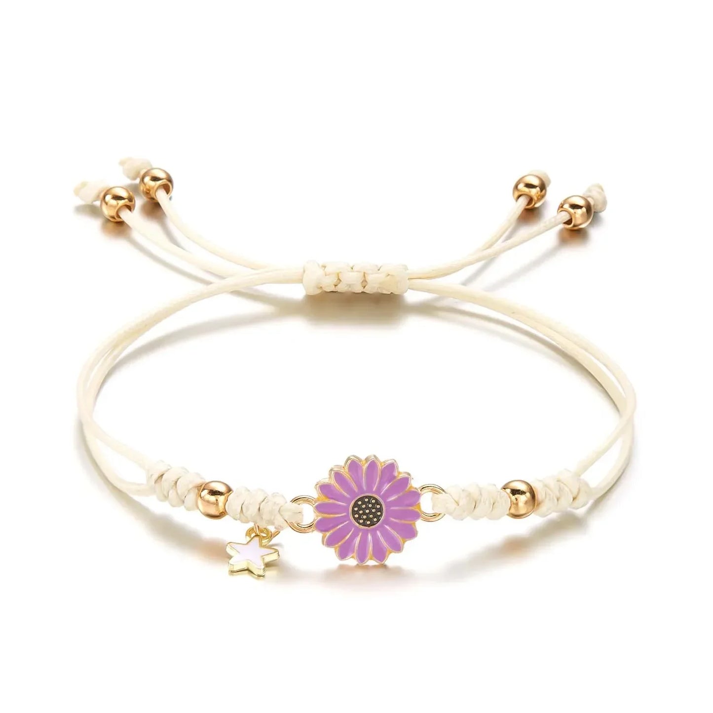 Delicate Floral Beaded Star Wristlet