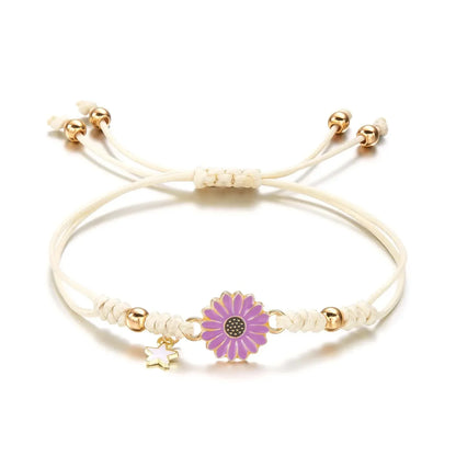 Delicate Floral Beaded Star Wristlet