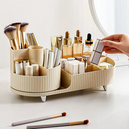 Stylish Beauty Storage with Compact Rotating Case