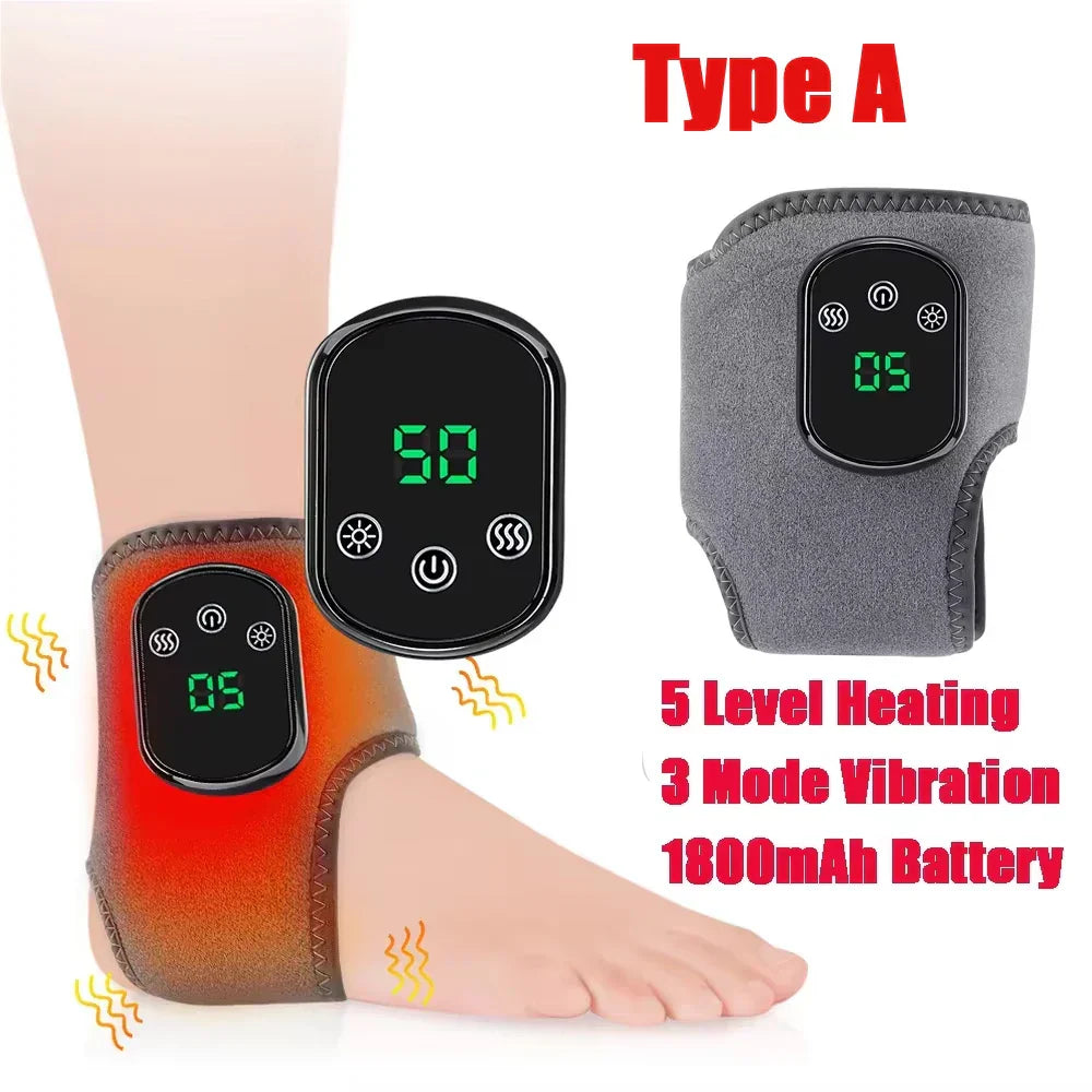 Fast Relief Ankle Massager with Heat and Vibration