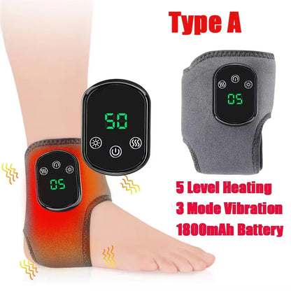 Fast Relief Ankle Massager with Heat and Vibration