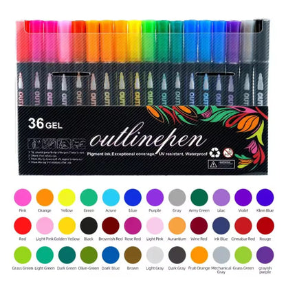Colorful 2-in-1 Dual Tip Pens
