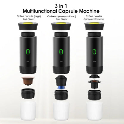 Compact Travel Coffee Maker 3-in-1 Espresso Machine