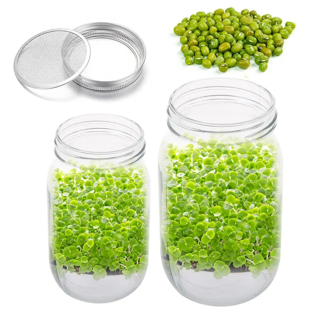 Easy Sprout Jar Starter Kit Stainless Steel Lid - Halri