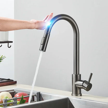 Easy Touch Kitchen Faucet with Pull-Out Spray Nozzle