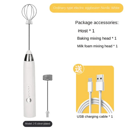 Portable Electric Milk Frother with 3 Speeds
