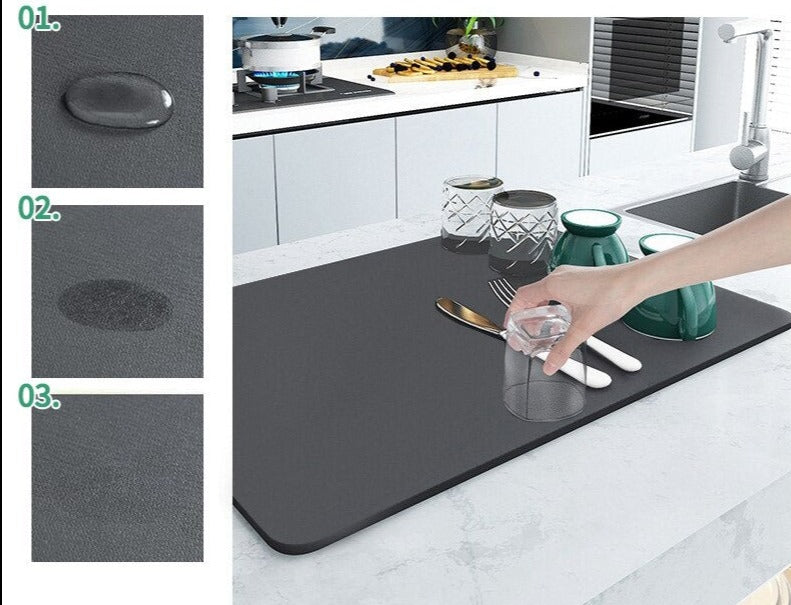 Premium Kitchen Mat for Dry and Safe Dish Storage - Halri