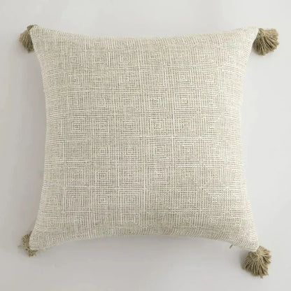 Stylish Home Decor Cushion Cover with Colorful Tassels