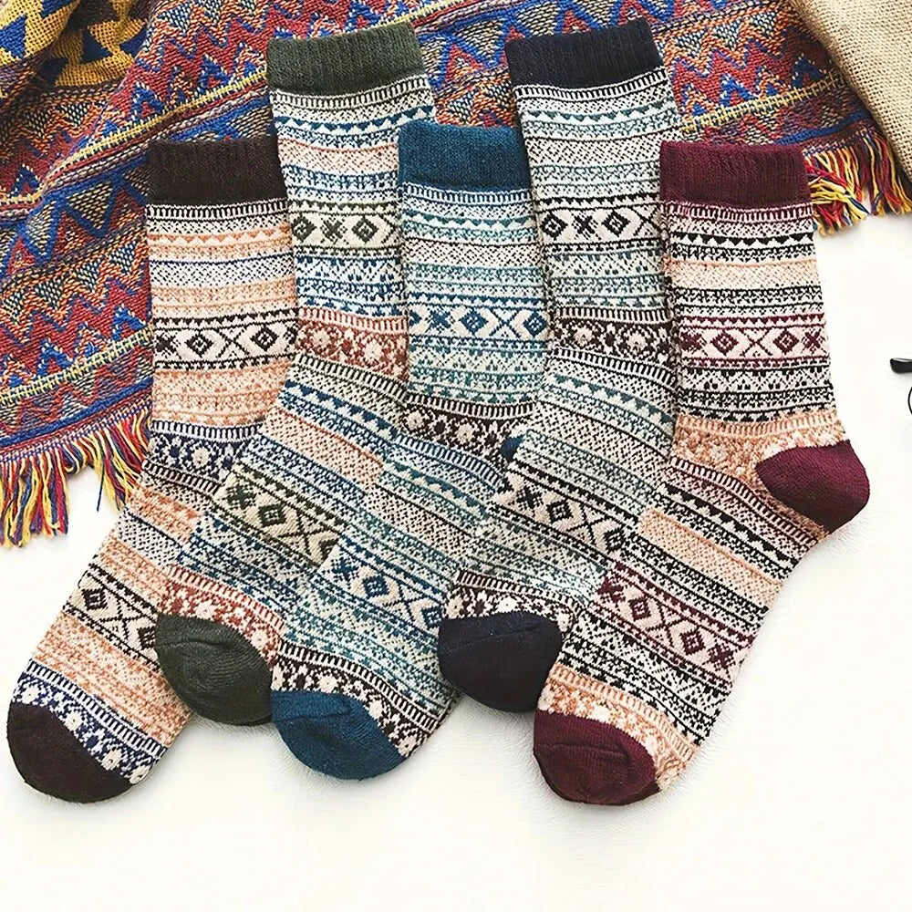 Cozy Women's Thermal Socks Set 5 Pairs Warm Winter - Halri