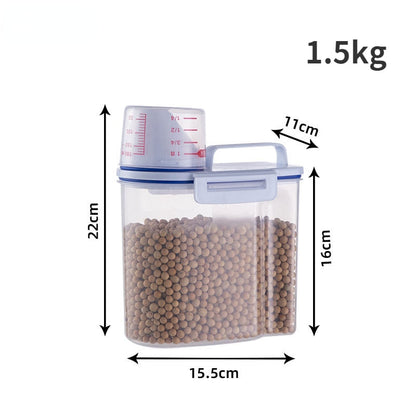 Fresh Pet Food Storage Container with Measuring Cup