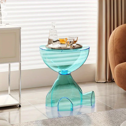 Compact Portable Plastic End Table
