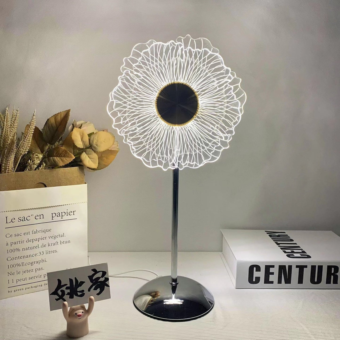 Colorful Rainbow Glass Desk Lamp