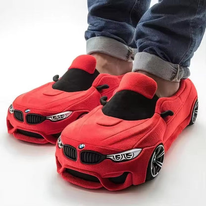 Cozy Automotive Theme Soft Slippers with Grip Sole