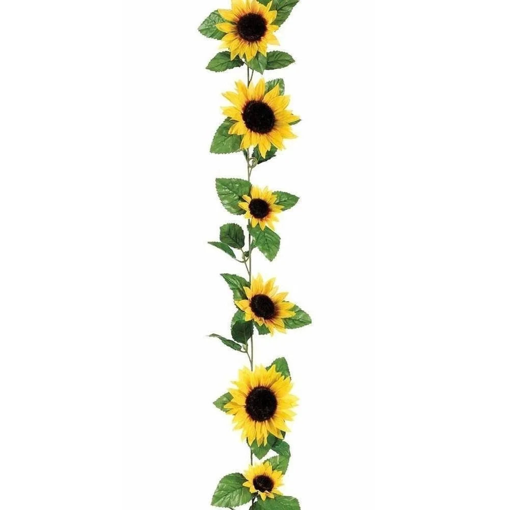 Beautiful Artificial Sunflower Flower Garland 2.6m Long - Halri