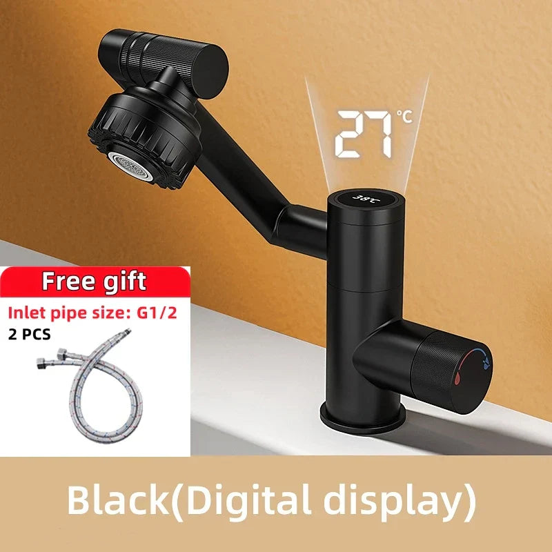 Modern Rotating LED Bathroom Sink Faucet