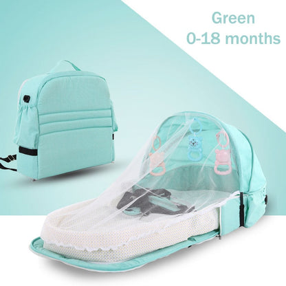 Compact Collapsible Baby Crib Backpack Carrier