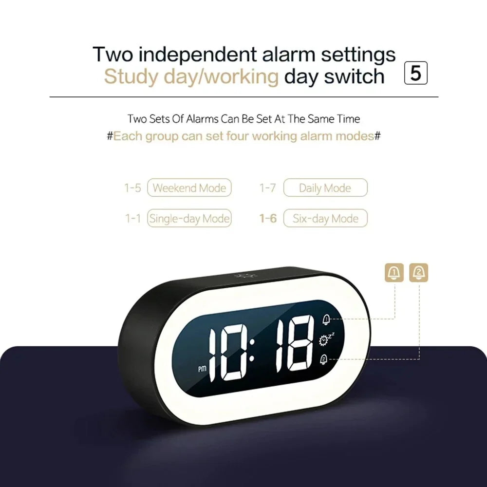 Wake Up Light LED Clock with Nightlight