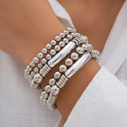 Sparkly 5 Piece Beaded Bangle Set