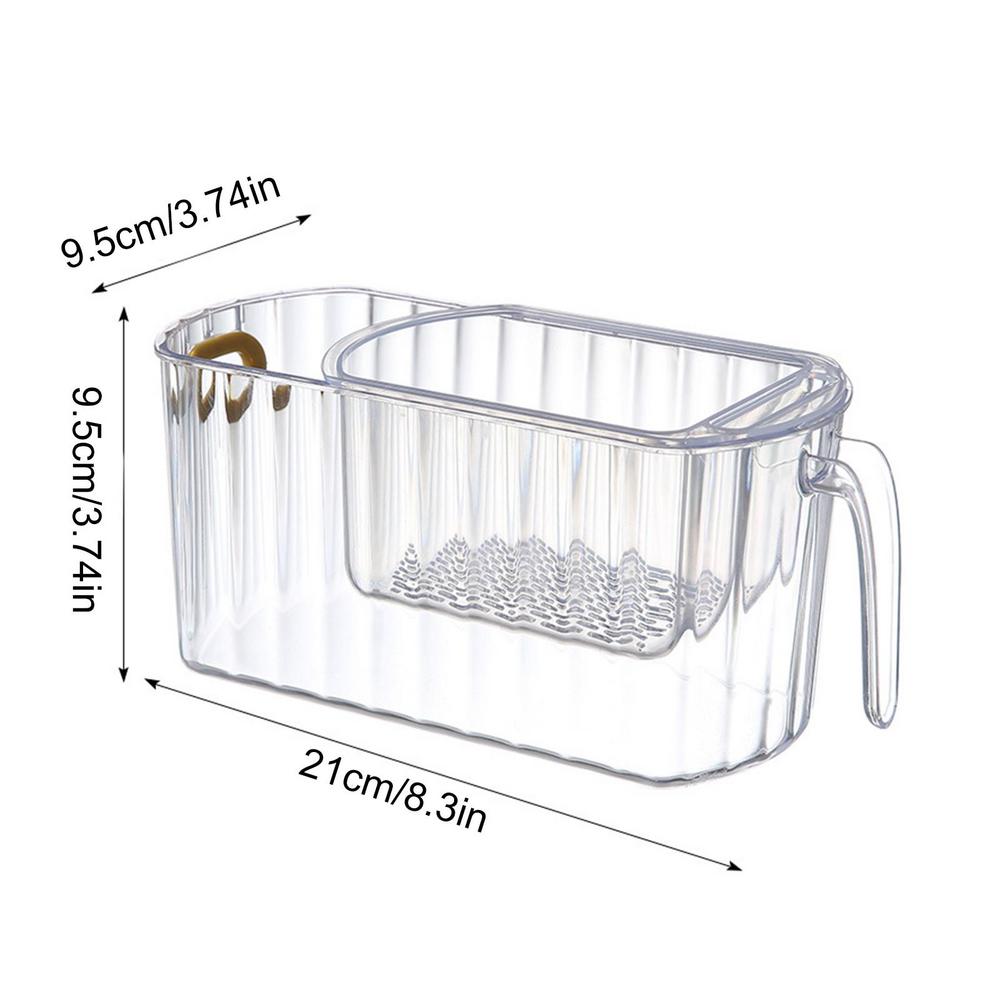Clear Plastic Storage Double Layer Basket - Halri
