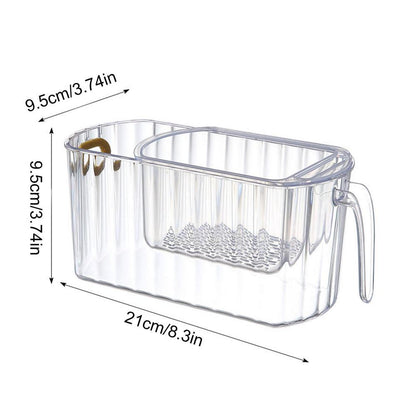 Clear Plastic Storage Double Layer Basket - Halri
