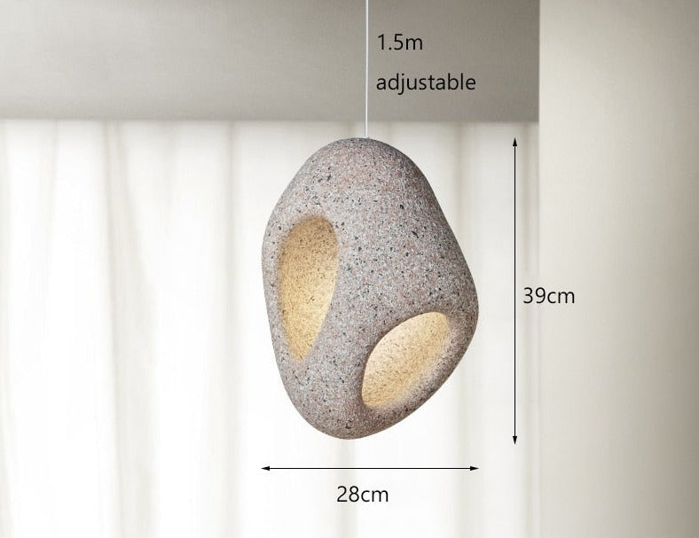 Unique Chic LED Hanging Light Wabi Sabi Style