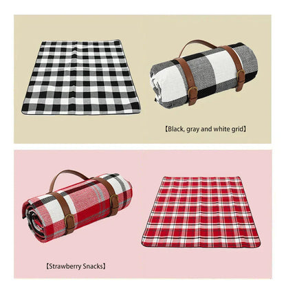 Waterproof Folding Camping Blanket with Handle Strap