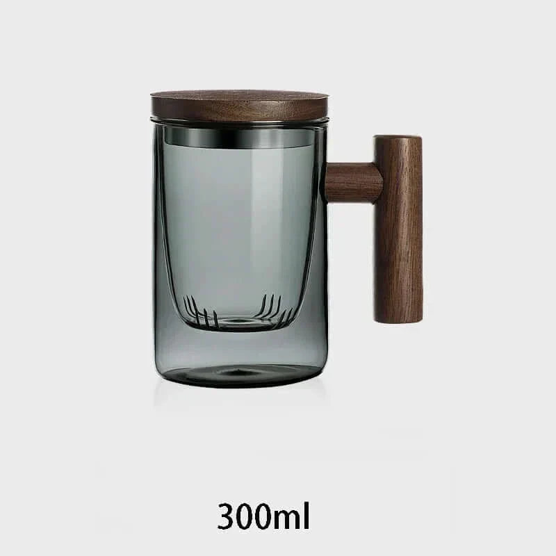 Modern Glass Tea Infuser Cup with Lid