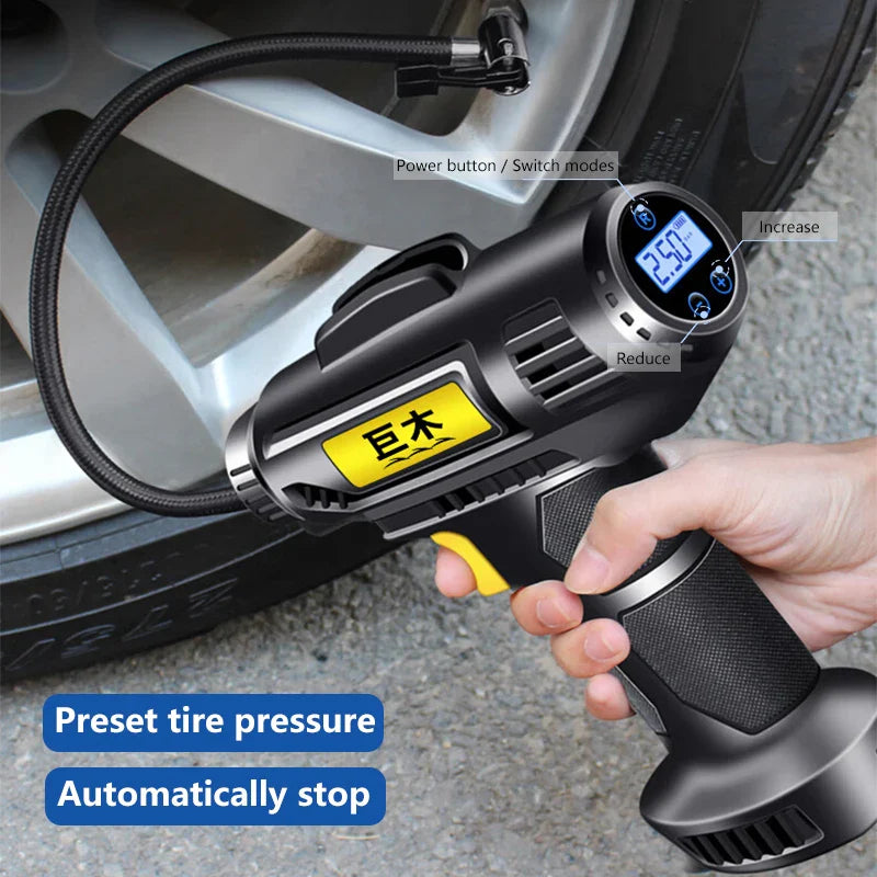 Compact 12V Car Tire Air Pump Compressor