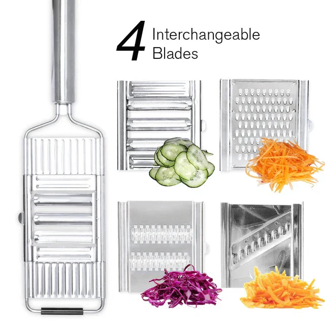Easy Grip Stainless Steel Veggie Grater & Chopper - Halri