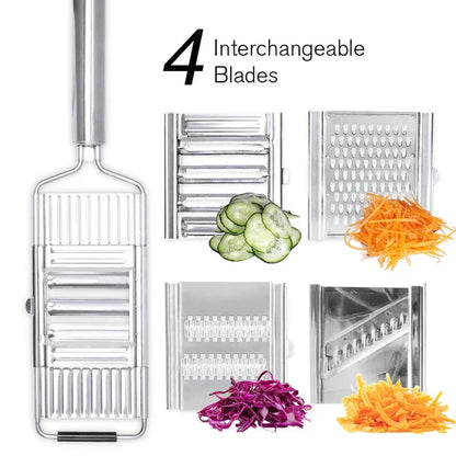 Easy Grip Stainless Steel Veggie Grater & Chopper - Halri