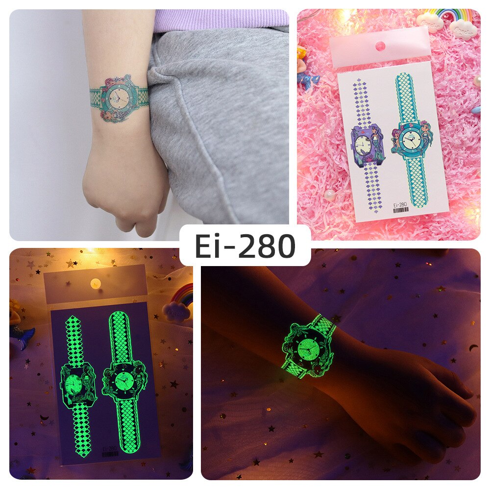 Glowing Fashion Watch Tattoo Sticker