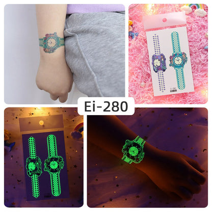 Glowing Fashion Watch Tattoo Sticker