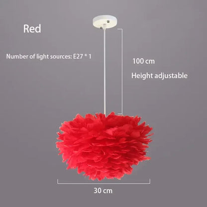Chic Nordic Feather Drop Light with LED
