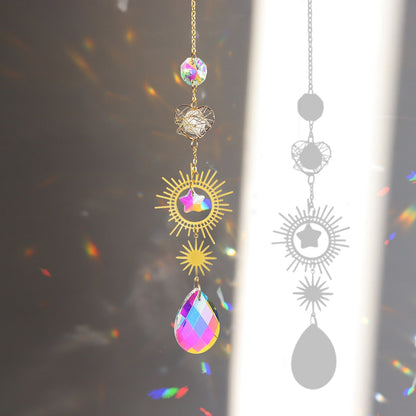 Beautiful Crystal Moon Wind Chime Catcher