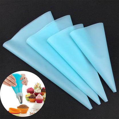 Easy 4Pc Reusable Piping Icing Bags Set