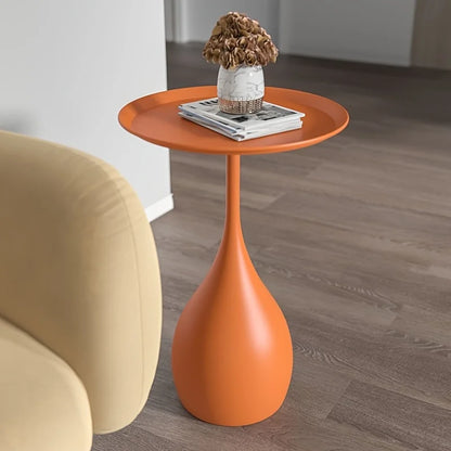 Compact LED End Table with Modern Round Lamp Design - Halri