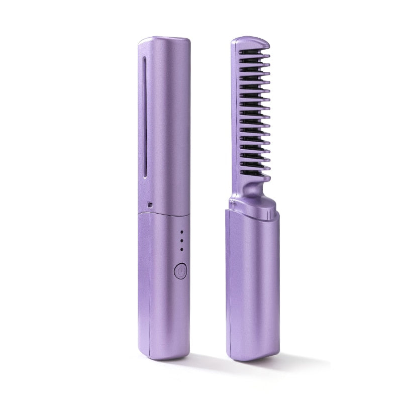 Portable Electric Heat Comb Hair Straightening Tool - Halri