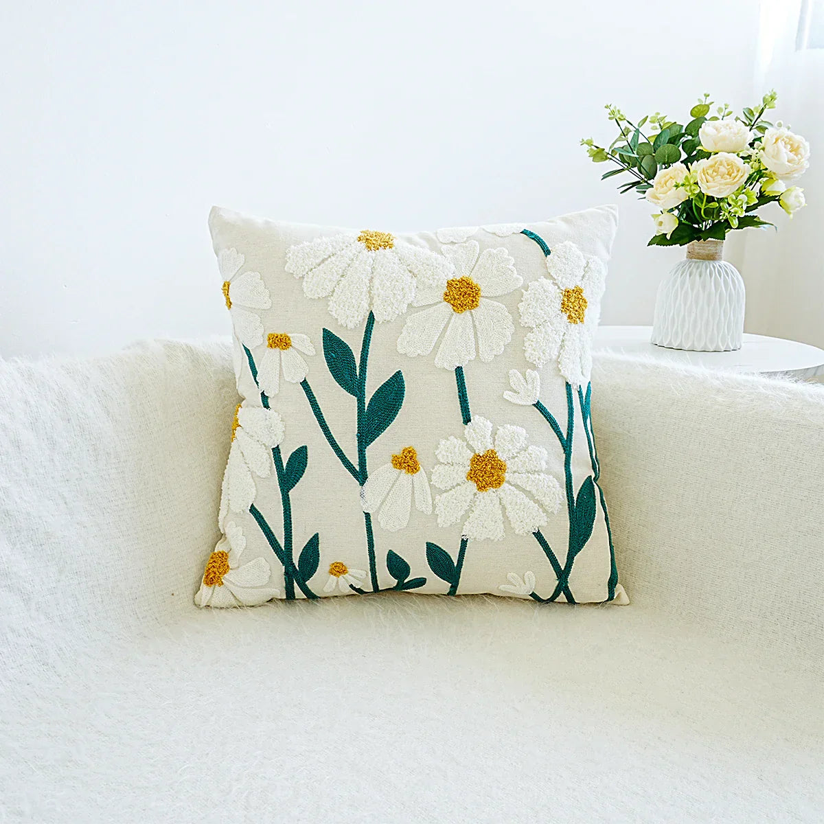 Decorative Floral Cushion for Home and Sofa