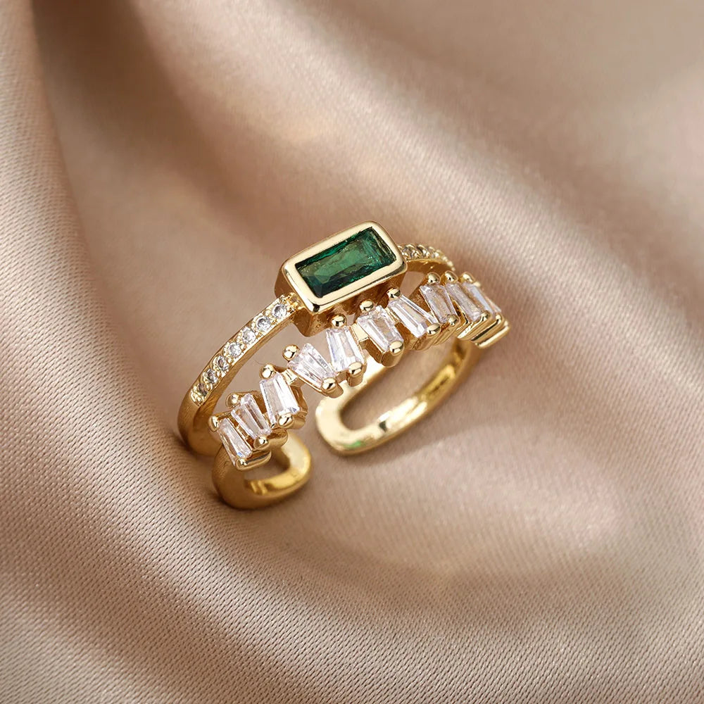 Luxurious Two Tone Baguette Diamond Engagement Ring - Halri