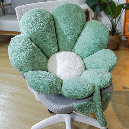 Comfortable Yellow Floral Cushion Pillow