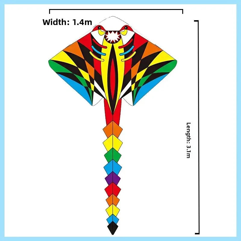 Vibrant Large Flying Rainbow Kite