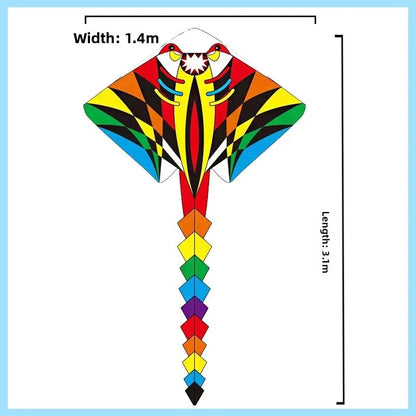 Vibrant Large Flying Rainbow Kite