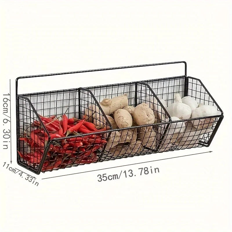 Space Saving 3 Tier Kitchen Storage Rack - Black