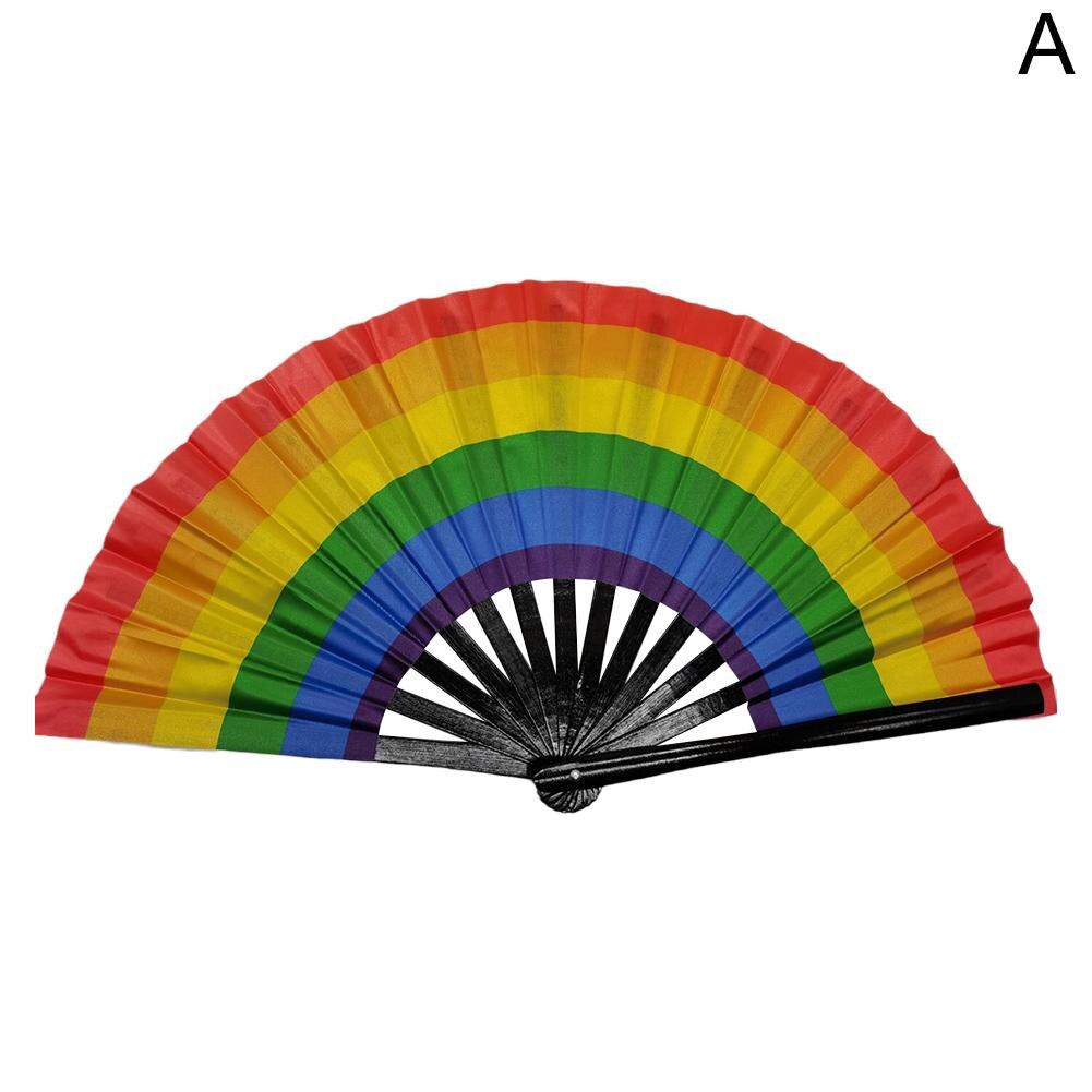 Colorful Folding Paper Hand Fan