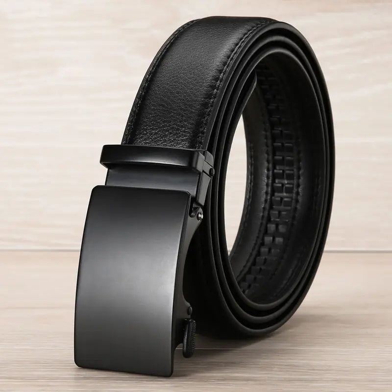 High Quality Leather Belt – Classic Metal Buckle for Men