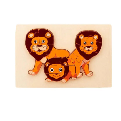 Colorful Wooden Animal Puzzle Toy