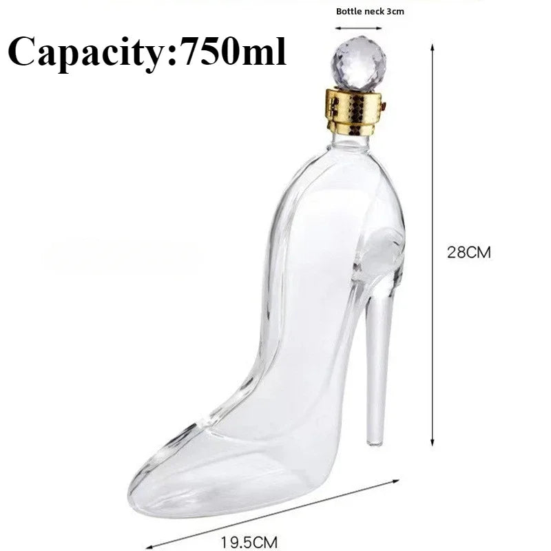Luxury Glass Wine Decanter with High Heel Design - Halri
