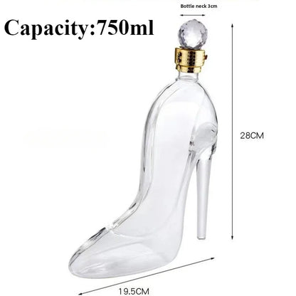 Luxury Glass Wine Decanter with High Heel Design - Halri